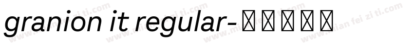 granion it regular字体转换